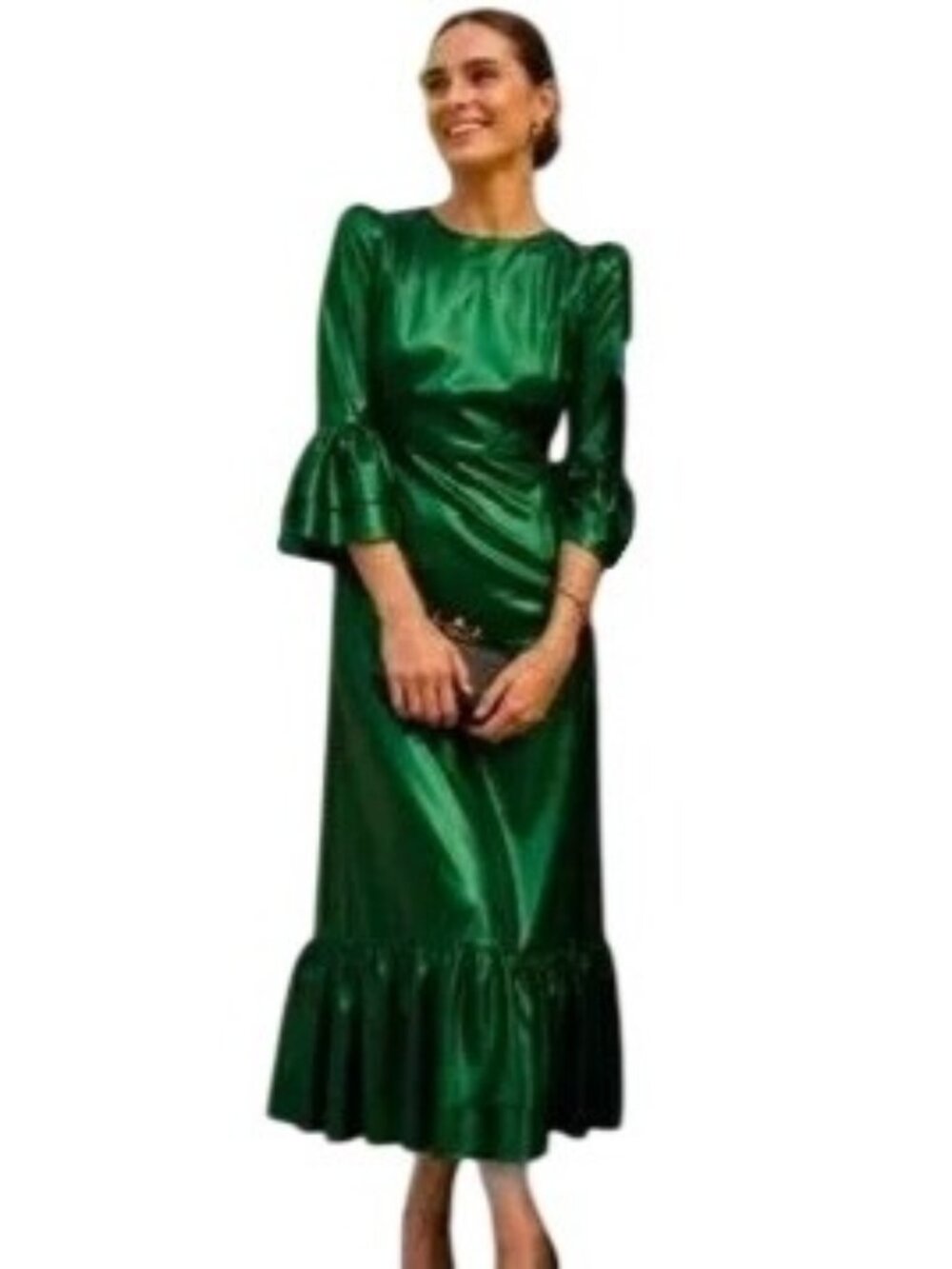 Tuckernuck Pomander Place Lilith Lurex Dress Green Size XL NWT